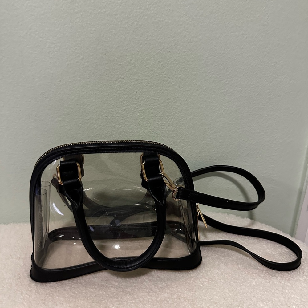 Transparent Black Handbag